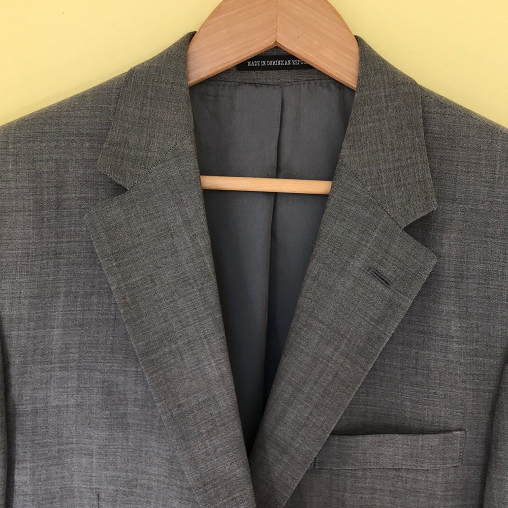 Charcoal grey blazer, classic fit